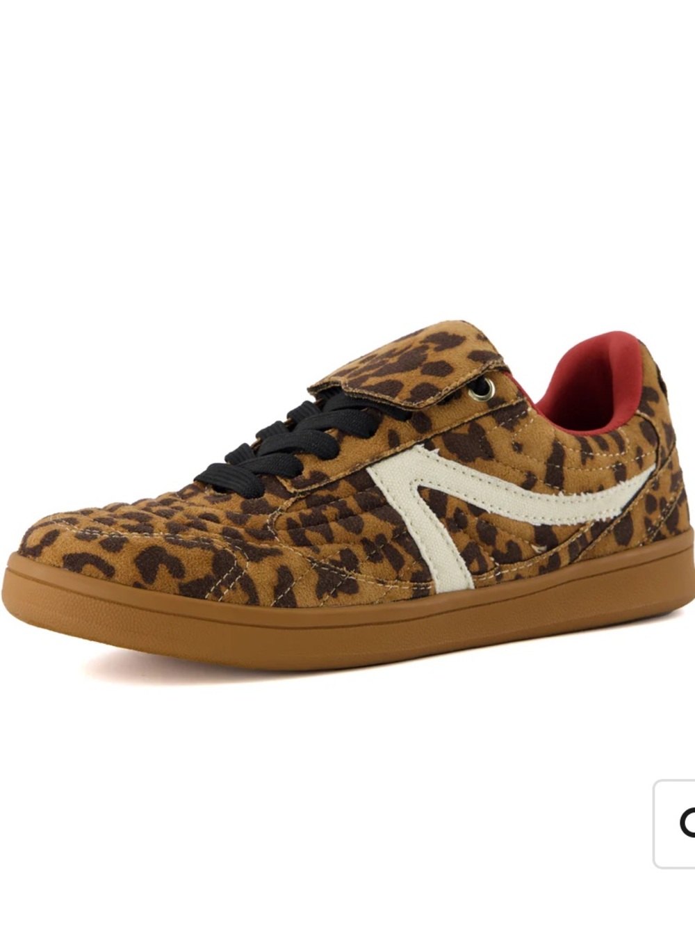 Cushionaire Astro Retro Sneaker Leopard Print Oversized Fold-over Skate Tongue